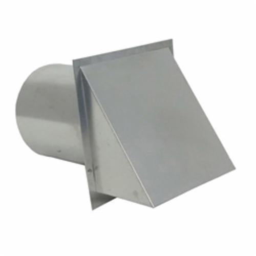 FAMCO™ SDWV6A Hooded Wall Vent With Screen and Damper, 6 in Dia x 8 in L x 4-1/2 in W x 8-1/2 in H, Aluminum, Domestic