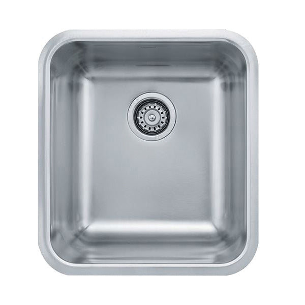 FRANKE GDX11015 Grande Kitchen Sink, Silk, Rectangular Shape, 15 in L x 17 in W Bowl x 9 in D Bowl, 16-3/4 in L x 18-3/4 in W, Undermount Mounting, 18 ga Stainless Steel