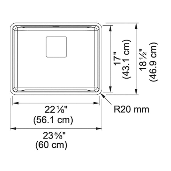 Pescara - 18-1/2" Kitchen Sink - 18 Ga Stainless Steel