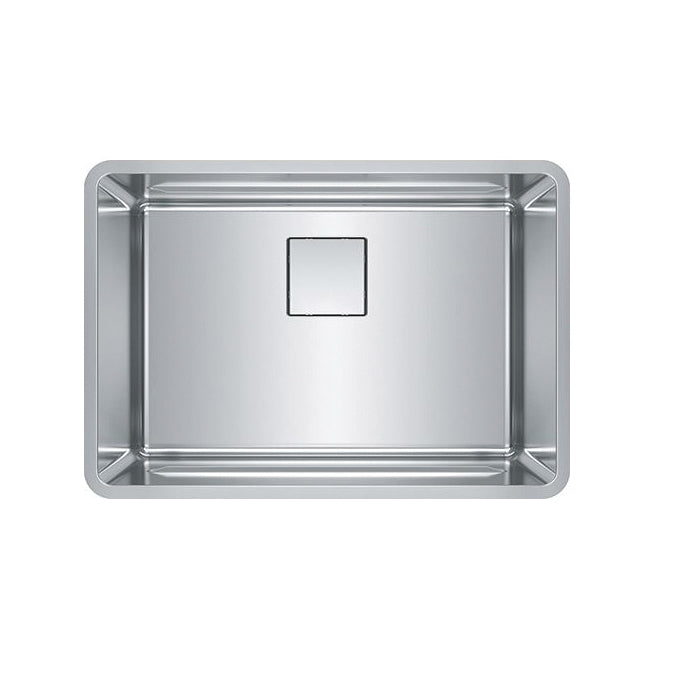 FRANKE PTX110-25 Pescara Kitchen Sink, Pearl, Rectangular Shape, 17 in L x 25 in W Bowl x 9-1/2 in D Bowl, 18-1/2 in L x 26-1/2 in W x 9-1/2 in D, Undermount Mounting, 18 ga Stainless Steel