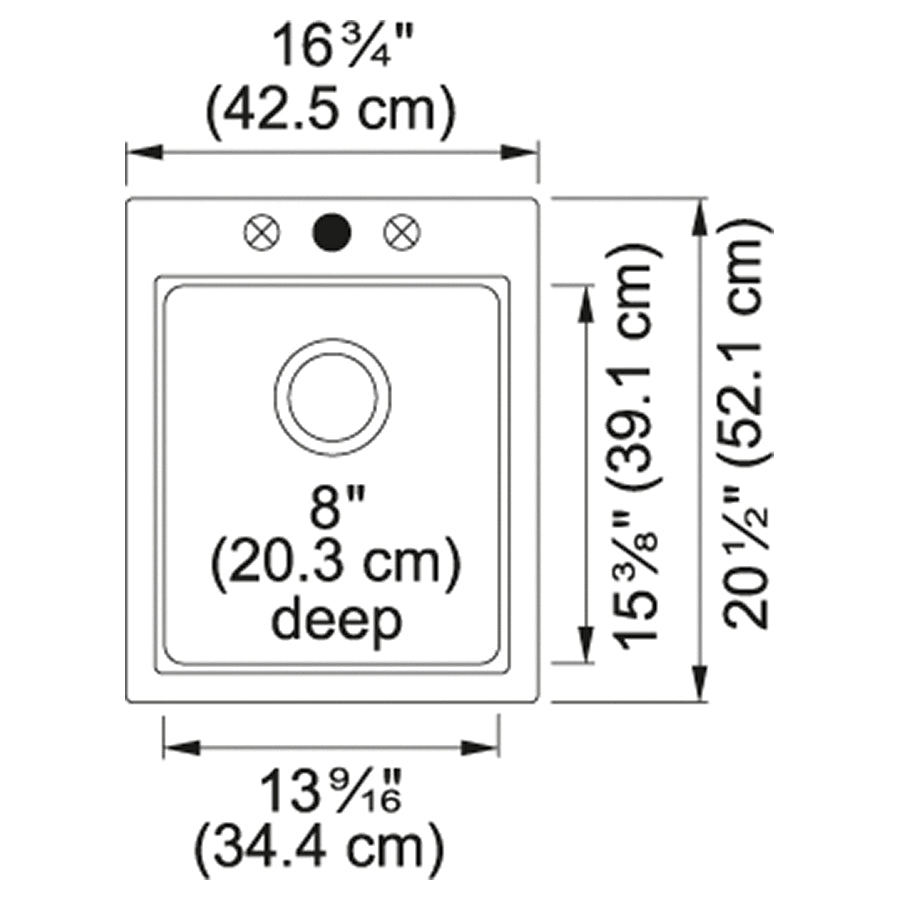FRANKE SZPW1720-1 Quantum Kitchen Sink, 3 Faucet Holes, 16-3/4 in L x 20-1/2 in W x 8 in D, Granite, White