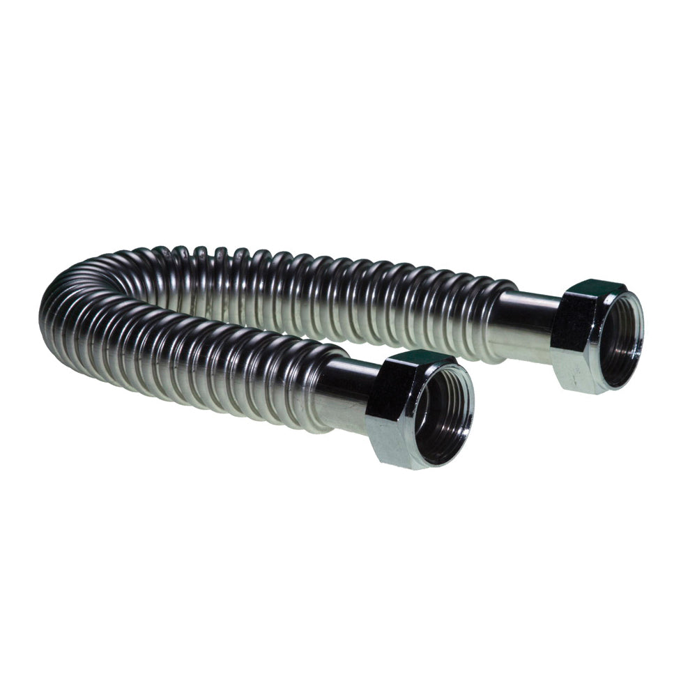 Falcon Stainless Water-Flex™ SWC118 Mega-Flow Flexible Connector, FNPT 1 in Inlet, FNPT 1 in Outlet, 304 Stainless Steel