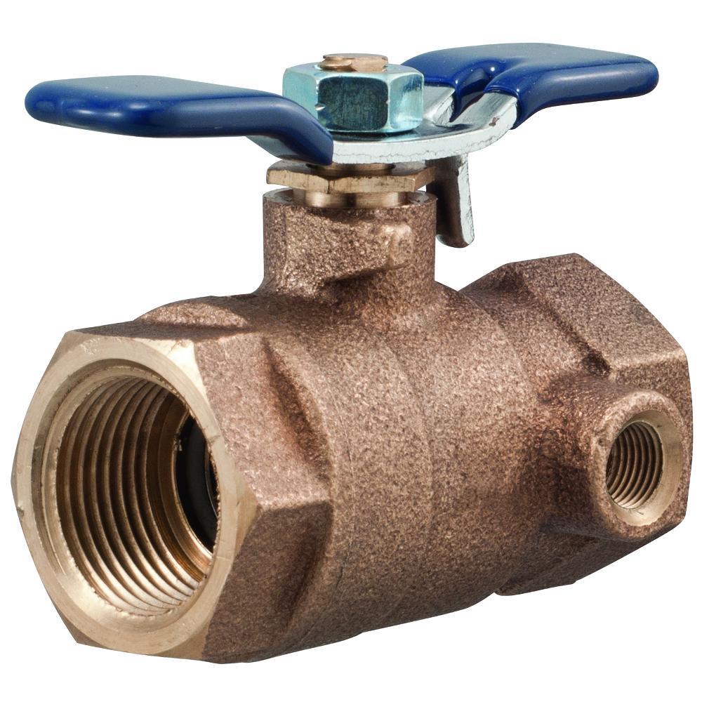 Febco® 781056LL Ball Valve, 1-1/2 in Nominal, Thread End Style, Bronze Body, Full Port, PTFE Softgoods, Import