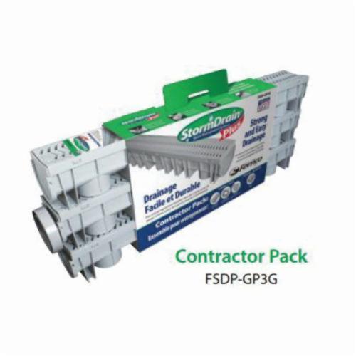 Fernco® StormDrain™ FSDP-GP3G Contractor Pack, Polypropylene, Gray, Domestic
