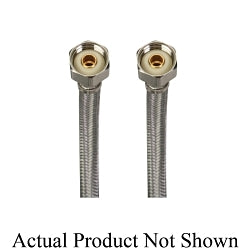 Fluidmaster® 4F FITS-ALL™ Universal Faucet Connector, Fluidmaster® FITS-ALL™ Universal Faucet Connector, 1/2 in Nominal, FNPT End Style, 125 psi Working, 304 Stainless Steel, Import