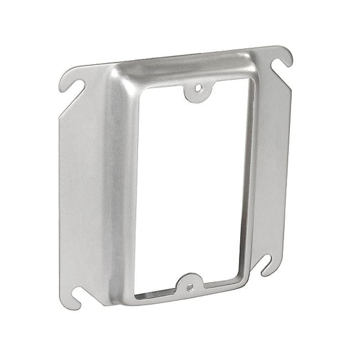 GARVIN® 52C14-5/8 1-Gang Square Device Ring, 4 in L x 4 in W, Steel, 5/8 in Raised