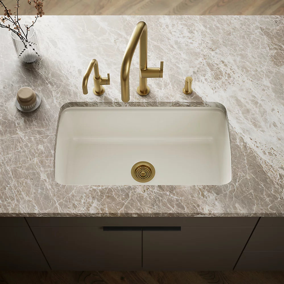 Cape Dory® 33" Undermount Single-Bowl Kitchen Sink - Biscuit