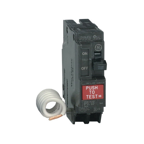 GE THQL1120GF Type THQL Circuit Breaker, 120/240 VAC, 20 A, 10 kA Interrupt, 1 Poles, Thermal Magnetic Trip