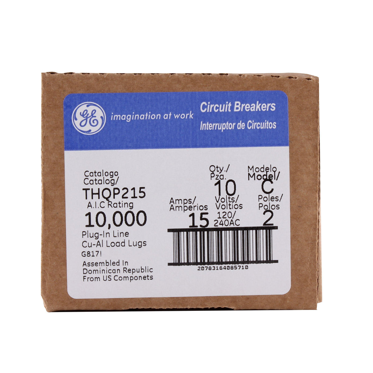 Type Thqp Molded Case Circuit Breaker - Plug-in - Load Lug