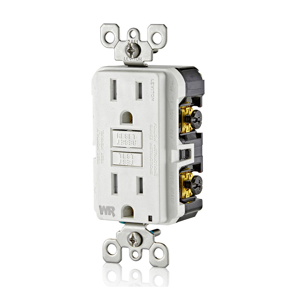 WHITE GFCI OUTLET