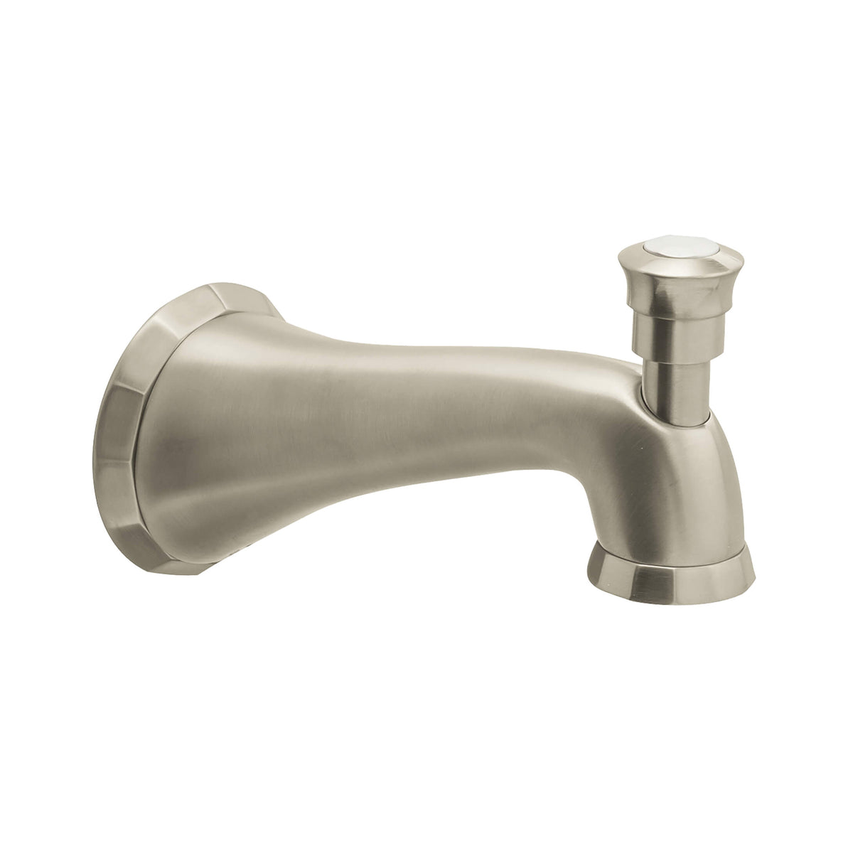 GROHE 13194EN0 Kensington Wall Mounted Tub Spout With Flow Control and Diverter, 13.2 gpm, 6 in Spout Reach, StarLight® Brushed Nickel, Import