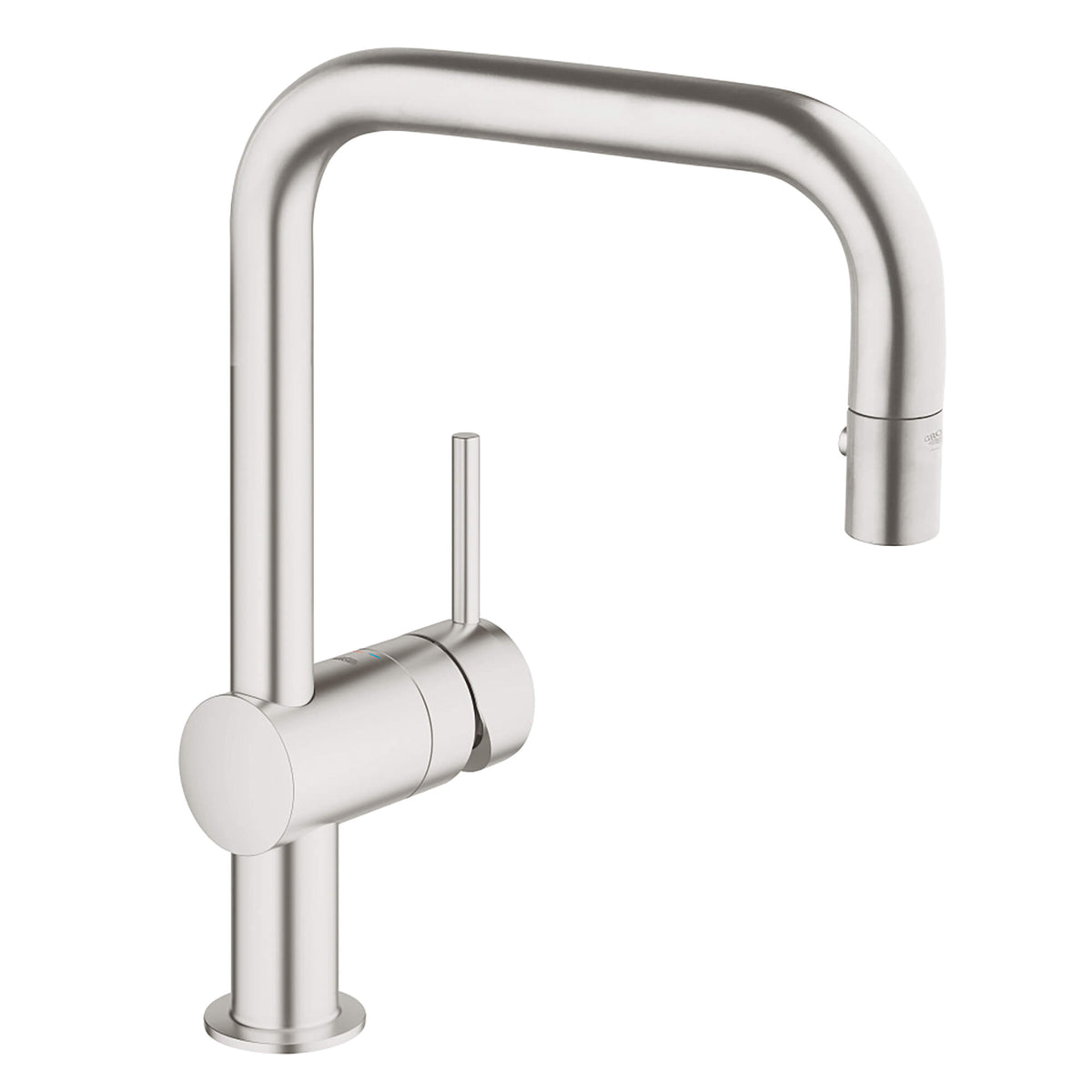GROHE 32319DC0 Minta Kitchen Faucet, 1.75 gpm Flow Rate, 360 deg Swivel Spout, SuperSteel, 1 Handle, Import