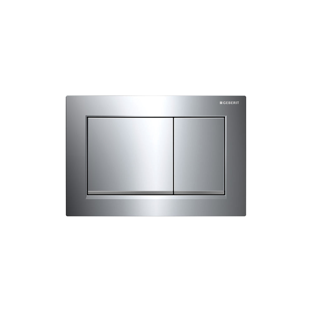 Geberit 115.080.KH.1 Omega30 Actuator Plate, For Use With Omega Series Dual Flush In-Wall Toilet System, Plastic, Polished Chrome, Import