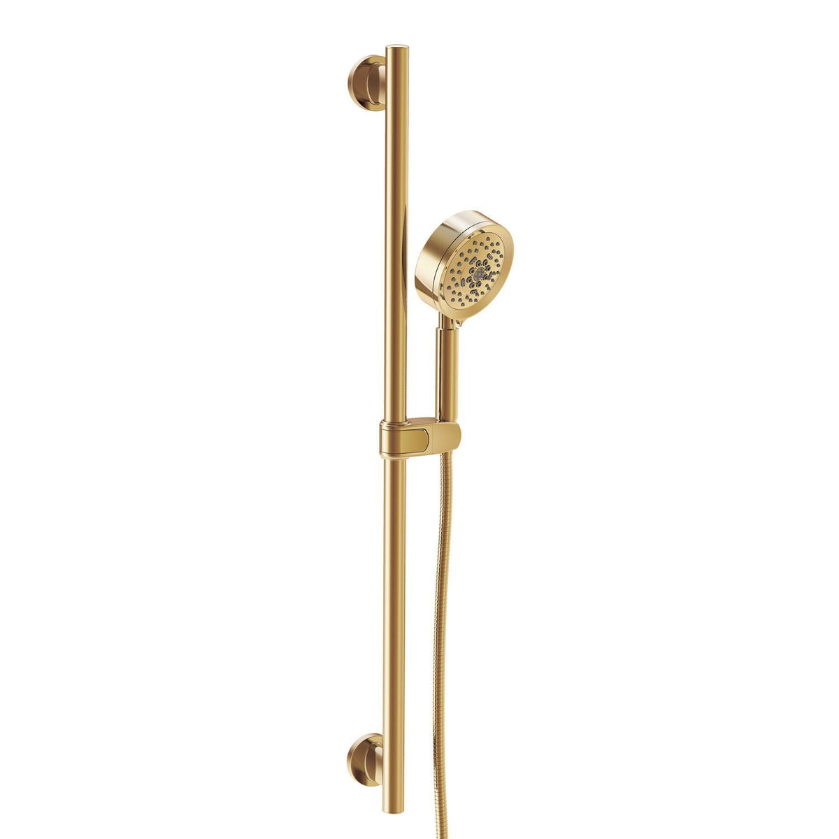 Gerber® D461758BB Versa™ Slide Bar Assembly With Parma® D462034 5-Function Handshower, 4-1/2 in Dia 5-Function Shower Head, Wide/Centerjet/Aeration/Massage/Wide+Centerjet Spray, 1.75 gpm Flow Rate, 72 in L Hose, NPSM-2B Connection, Brushed Bronze, Import