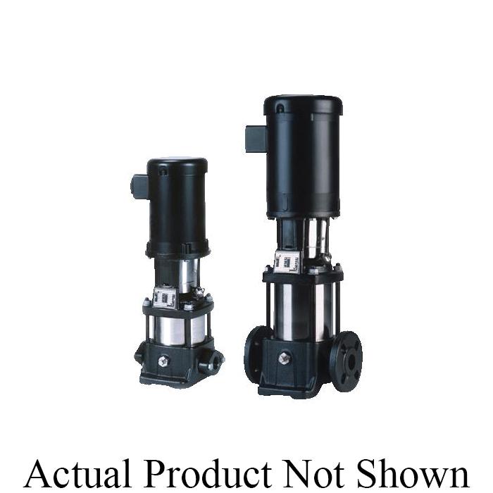 Grundfos 96083049 CR Series 10-Stage In-Line Centrifugal Pump, 1 in NPT Oval Flange Inlet x 1 in NPT Oval Flange Outlet, 2 hp Power Rating, 1 or 3 Phase , Cast iron, 3452 rpm Motor