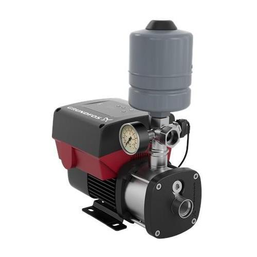 Grundfos 98548115 CMBE Compact Multi-Stage Centrifugal Booster Pump With Integrated Variable Frequency Drive, 1-1/4 in NPT Inlet x 1-1/4 in NPT Outlet, 1-1/2 hp Power Rating, 200 to 240 V AC, 1 ph, 304 Stainless Steel, 360 to 4000 rpm Motor
