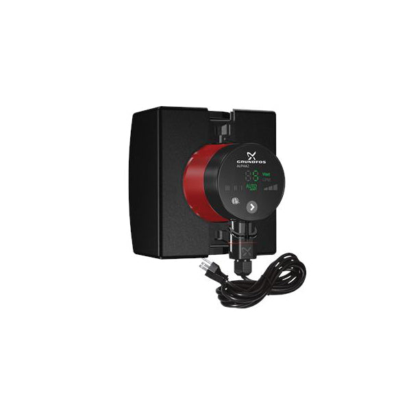 Grundfos 99163934 Alpha 2 In-Line Circulator Pump, 1-1/2 in Inlet x 1-1/2 in Outlet, 115 V AC, 1 ph