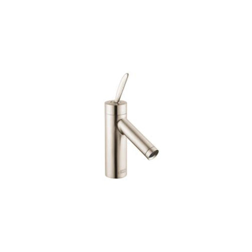 AXOR 10010821 Bathroom Faucet, Starck Classic, Commercial, 1.2 gpm Flow Rate, 2-7/8 in H Spout, 1 Handles, Pop-Up Drain, 1 Faucet Holes, Brushed Nickel, Function: Traditional