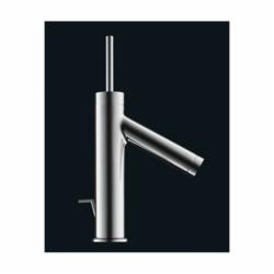 AXOR 10111821 Bathroom Faucet, Starck, Commercial, 1.2 gpm Flow Rate, 3-1/2 in H Spout, 1 Handles, Pop-Up Drain, 1 Faucet Holes, Brushed Nickel, Function: Traditional