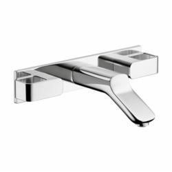 AXOR 11043001 Widespread Bathroom Faucet, Urquiola, 1.2 gpm Flow Rate, 8 in Center, Polished Chrome, 2 Handles