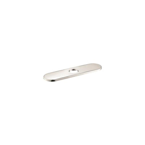 Hansgrohe 14019001 Universal Base Plate, For Use With 1-Hole Kitchen Faucet, 10 in L x 1/4 in H x 2-1/2 in W, Polycarbonate, Polished Chrome