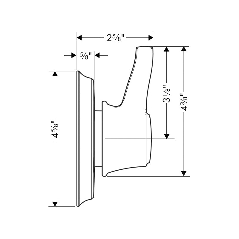 Hansgrohe 15934921 Diverter Trim, Rubbed Bronze