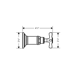 AXOR 16873831 Volume Control Trim, Polished Nickel