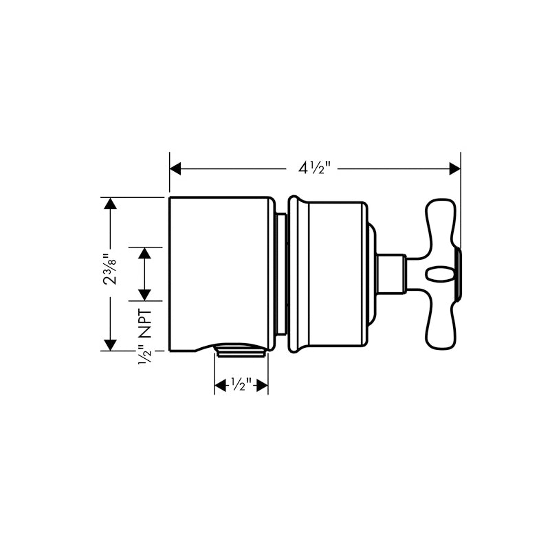AXOR 16882821 Fix Fit Wall Outlet, Brushed Nickel