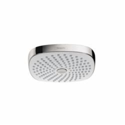 Hansgrohe 26528401 Croma Select E 180 2-Jet Shower Head, 2 gpm Flow Rate, 2 Sprays, Wall Mount, 7-3/8 in L x 3-3/8 in W Head