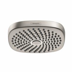 Hansgrohe 26528821 Croma Select E 180 2-Jet Shower Head, 2 gpm Flow Rate, 2 Sprays, Wall Mount, 7-3/8 in L x 3-3/8 in W Head