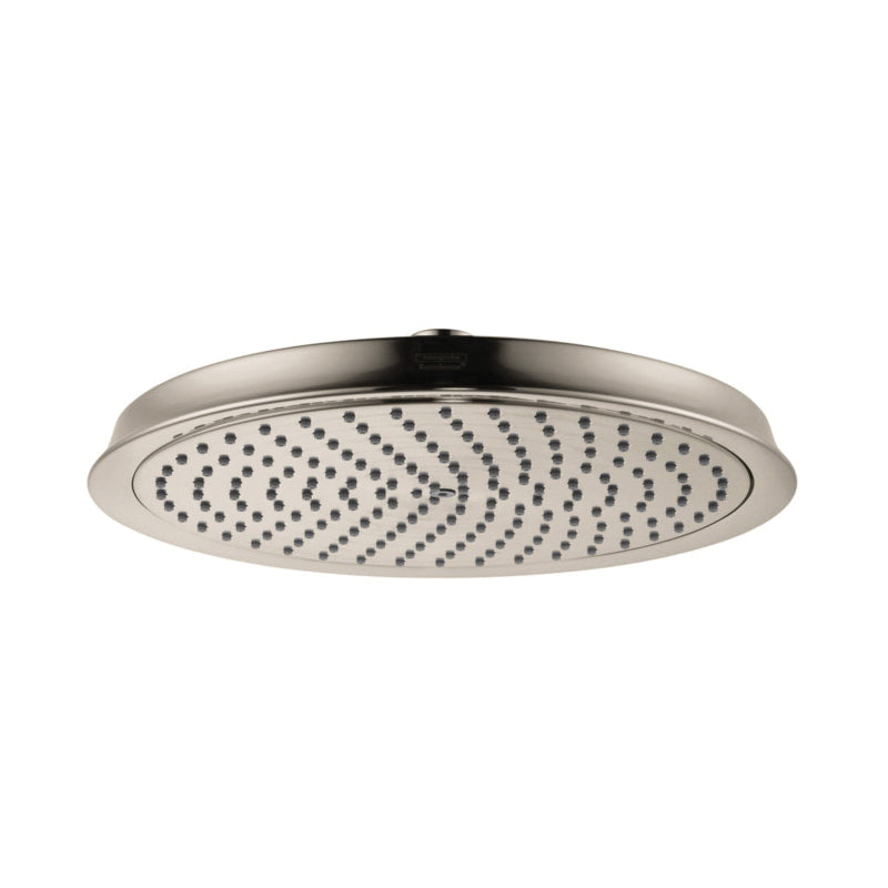 Hansgrohe 27367821 Shower Head, Raindance Classic 240, 1.8 gpm Flow Rate, 1 Sprays, 10-5/8 in Dia x 1-1/4 in H Head