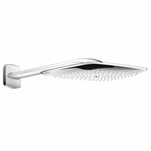 Hansgrohe 27437001 PuraVida 400 AIR 1-Jet Shower Head With Brass Showerarm, (1) RainAir Spray, 2.5 gpm Maximum, Rain Shower Head, Import