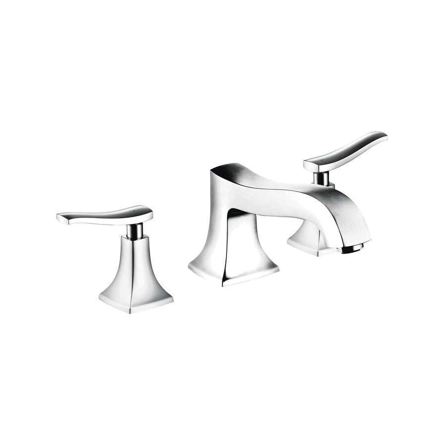 Hansgrohe 31313001 Roman Tub Filler Trim Set, Metris C, 5.8 gpm Flow Rate, 8-5/8 in Center, Polished Chrome, 2 Handles, Function: Traditional