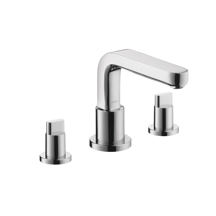 Hansgrohe 31436001 Roman Tub Trim Set, Metris S, 5.8 gpm, 8-5/8 in Center, Polished Chrome, 2 Handles, Traditional