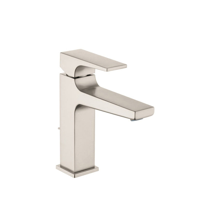 Hansgrohe 32506821 Bathroom Faucet With Rod, Metropol 110, 1.2 gpm Flow Rate, 4-5/8 in H Spout, 1 Handles, 1 Faucet Holes, Brushed Nickel, Function: Traditional