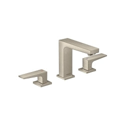 Hansgrohe 32518821 Metropol 110 Widespread Bathroom Faucet, 1.2 gpm, 4-1/2 in H Spout, 4 in Center, Brushed Nickel, 2 Handles