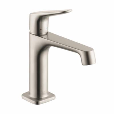 AXOR 34010821 Citterio M Bathroom Faucet, Commercial, 1.2 gpm Flow Rate, 4 in H Spout, 1 Handles, Pop-Up Drain, 1 Faucet Holes, Brushed Nickel, Function: Traditional
