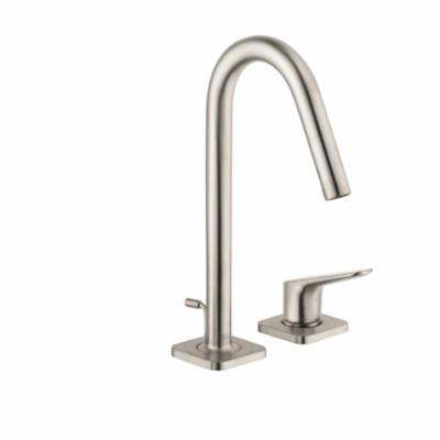 AXOR 34132821 Bathroom Sink Faucet, Citterio M, 5-3/8 in Spout, 6-1/8 in H Spout, 4 in Center, Brushed Nickel, 1 Handles, Pop-Up Drain, Import
