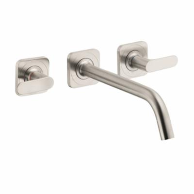 AXOR 34315821 Widespread Bathroom Faucet Trim, Citterio M, Commercial, 1.2 gpm Flow Rate, 2-3/8 in H Spout, 8 in Center, Brushed Nickel, 2 Handles, Pop-Up Drain