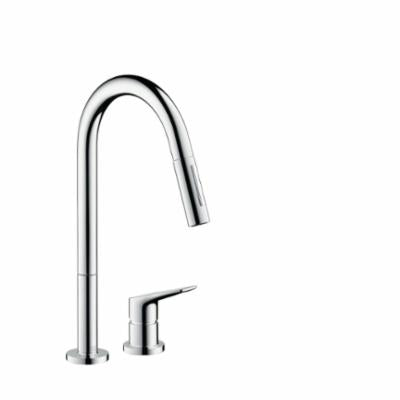AXOR 34822001 Citterio M Pull-Down Kitchen Faucet, 2.2 gpm Flow Rate, Polished Chrome, 1 Handles, 2 Faucet Holes, Function: Traditional, Residential
