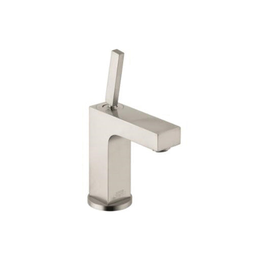 AXOR 39010821 Bathroom Faucet, Citterio, Commercial, 1.2 gpm Flow Rate, 4-3/8 in H Spout, 1 Handles, Pop-Up Drain, 1 Faucet Holes, Brushed Nickel, Function: Traditional
