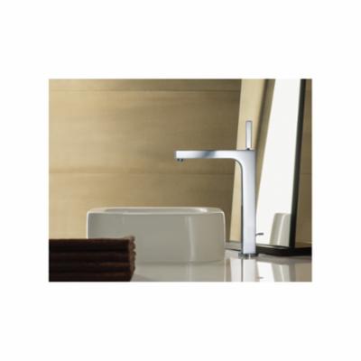 AXOR 39020821 Citterio Tall Bathroom Faucet, Commercial, 1.2 gpm Flow Rate, 10-3/4 in H Spout, 1 Handles, Pop-Up Drain, 1 Faucet Holes, Brushed Nickel, Function: Traditional