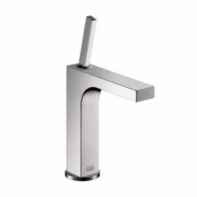 AXOR 39031001 Citterio Bathroom Faucet, Commercial, 1.5 gpm Flow Rate, 6-1/4 in H Spout, 1 Handles, Pop-Up Drain, 1 Faucet Holes, Polished Chrome, Function: Traditional