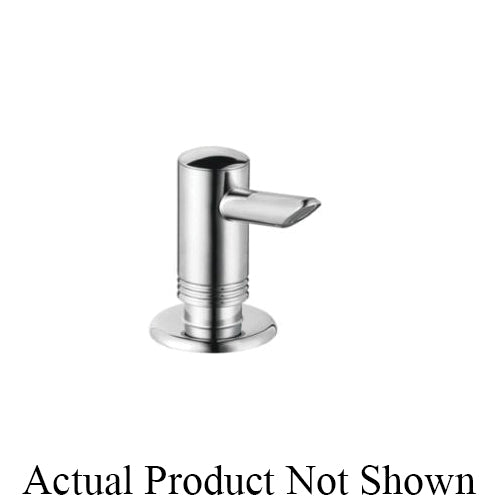 AXOR 40418800 Kitchen Soap/Lotion Dispenser, Steel Optik, 12 oz Capacity, Deck Mount, Plastic