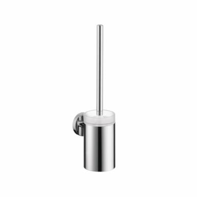 Hansgrohe 40522000 Toilet Brush With Holder, Logis, 15-1/4 in H, Brass/Crystal Glass, Polished Chrome