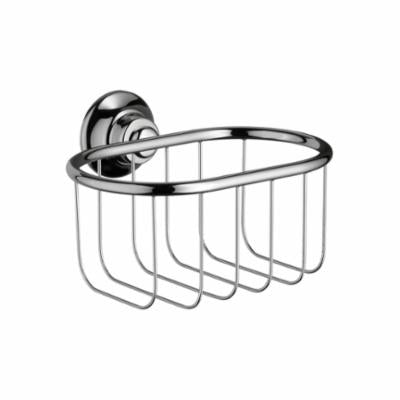 AXOR 42065000 Montreux Soap Dish, 6-5/8 in W x 5-3/8 in D x 3-1/8 in H, Metal, Polished Chrome