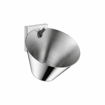 AXOR 42733000 Starck Organic Soap Dish, 5-3/8 in D x 3-1/4 in H, Stainless Steel, Polished Chrome