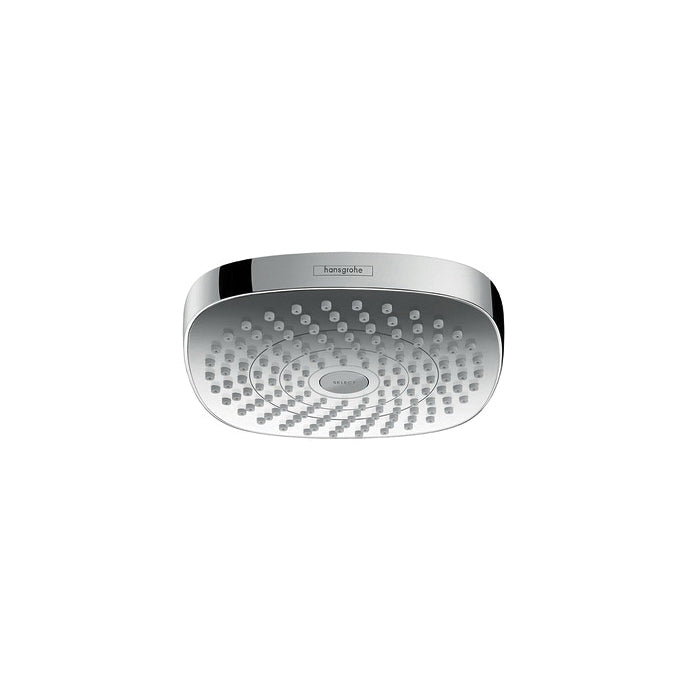 Hansgrohe 4387000 Croma Select E 180 Shower Head, 1.8 gpm Flow Rate, 2 Sprays, 7-3/8 in W x 7-3/8 in D Head