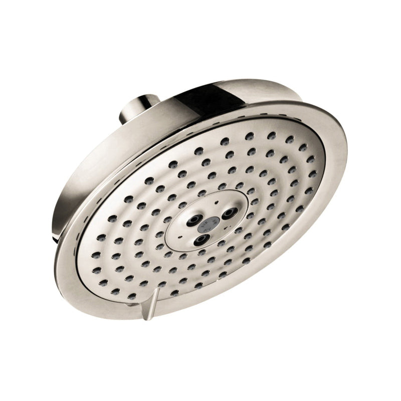 Hansgrohe 4721830 Raindance Classic 150 Shower Head, 2 gpm Flow Rate, 3 Sprays, 6-1/4 in Dia x 1-1/2 in H Head