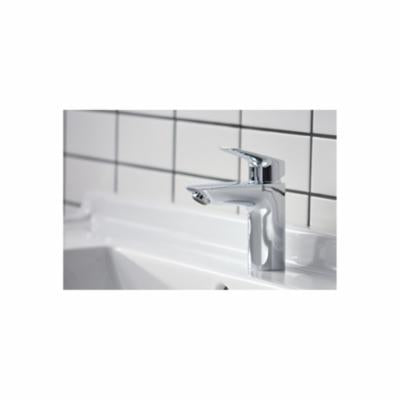 Hansgrohe 71100821 Bathroom Faucet, Logis 100, 1.2 gpm Flow Rate, 3-5/8 in H Spout, 1 Handles, Pop-Up Drain, 1 Faucet Holes, Brushed Nickel, Function: Traditional